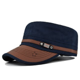 Cotton Women Military Hats Men's Cap Flat Top Adjustable Military Cap Baseball Caps  Adult Dad Hat Mart Lion   