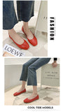 Candy Color Women Flats Autumn Ladies Moccasin Soft Leather Women Slip-on Loafers Square Toe Boat Shoes Chaussures Femme