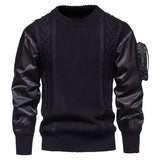Army Sweater Men's Tactical Military Outdoor Patchwork Arm Pocket Designer Pullover Jumper Sweaters Jersey Hombre Streetwear