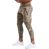 Men's Skinny pencil pants Gyms Sweatpants Clothing Cotton Camouflage Trousers Casual Elastic Fit Joggers Mart Lion M Khaki China