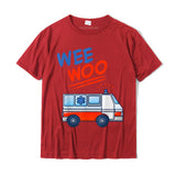 Wee Woo Ambulance AMR Funny EMS EMT Paramedic Gift T-Shirt Summer Male Cotton Tops amp Tees Casual Fitted Mart Lion Red XS 