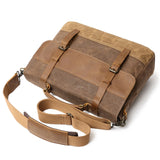 Handbags Unisex Bag Men's Retro Canvas Leather Briefcase Handbag Messenger Laptop Shoulder Mart Lion   
