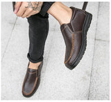 Genuine Leather Shoes Men's Loafers Soft Men's Shoes Flat Casual Footwear Male Shoes A2707 Mart Lion   