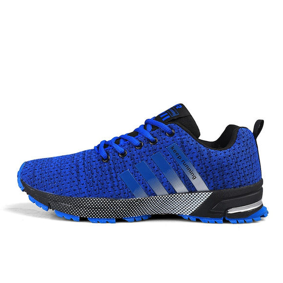 Hot Lightweight Blue Sneakers Marathon Running Shoes Men's Mesh Breathable Sports Shoes Outdoor Keep Running Mart Lion Blue 8877 39 