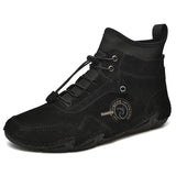 Winter Men's Boots Keep Warm Genuine Leather Snow Soft Sole Ankle Outdoor Shoes Mart Lion No Plush Black 6.5 