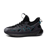 Men's Leisure Sports Shoes Student Popularity Breathable Mesh Antiskid Sneakers Classic Popcorn Sole Mart Lion Black 39 