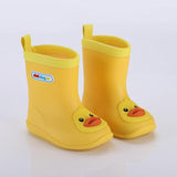 Rain Boots Kids for Girls Waterproof Water Shoes Baby Boys Non-slip Rubber Warm Children Rainboots four Seasons Removable Mart Lion yellow 8 