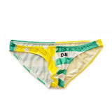 Men's Underwear Ropa Interior Hombre Low-Rise Gay Underwear Underpants Briefs Cueca Masculina Patchwork Slip Homme Mart Lion Yellow M 1pc