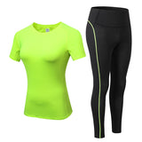 Sports Running Gym Top +Leggings Set Women Fitness Suit Gym Trainning Set Clothing Workout Fitness Women Mart Lion   