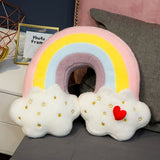 cute rainbow Cloud sun star Sky throw pillow Soft cushion plush toy baby kids bedroom decoration toy pillow sofa cushion Mart Lion 40x45cm  