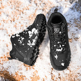 Men's Hiking Shoes Waterproof Climbing Athletic Autumn Winter Outdoor Trekking Mountain Boots Mart Lion Black-Plus velvet 39 