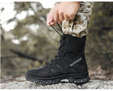 Men's Military Boots Non-slip Ankle Boots Winter Waterproof Motorcycle Outdoor Desert Mart Lion   