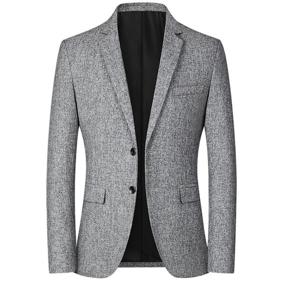Spring Autumn Men's Blazer Casual Handsome Suits Slim Blazers Tops Mart Lion Grey M China