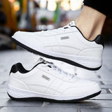 Men's Sports Casual Sneakers Leather Shoes Waterproof  Outdoor Flat Walking Shoe Man's Athletic Mart Lion   