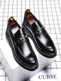 Men&#39;s Leather Shoes Are Versatile, Fashionable Pointed Casual Leather Shoes Cover Feet, Business Lazy Men&#39;s Shoes, Single Shoes - MartLion