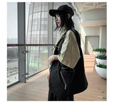 Chest Bag Men's functional Vest Korea Harajuku Street Style Large Capacity Crossbody Bag Women Black Cotten Messenger bag Mart Lion   