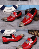 Summer breathable banquet men shoes leather party casual model show wedding Mart Lion   