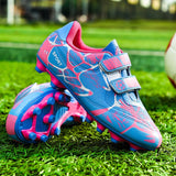 Outdoor Sneakers for Teens Blue Spike Football Shoes for Children Non-Slip Training SoccerKids Boys Botas Futbo Mart Lion   