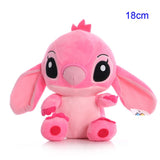 10pcs/lot 20cm cute Soft Stitch Stuffed plush toy cartoon anime Lilo Stitch Plush Toys Mart Lion 18cm pink  