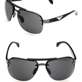 Big Frame Classic Sunglasses Men's Driving Women Brand Designer Vintage UV400 Driving Oculos De Sol Mart Lion Gray  