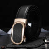 Classic Leather Belt Men's And Women Leather Automatic Buckle Belt Casual Trend Multi-Color Luxury Mart Lion Black China 80CM Europe65