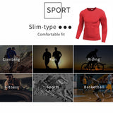 Men's Compression Under Base Layer Top Long Sleeve Tights Sports Rashgard Running Gym T Shirt Fitness Mart Lion   