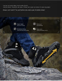 Men's High top Lace up Suede Boots Winter Warm Boots Outdoor Hiking Waterproof Trail Shoes zapatillas de hombre Mart Lion   