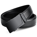 130 140 150 160 170 180cm Genuine Leather Belts for Men's Women Unisex Black Automatic Belt Waist Strap Belts Mart Lion   