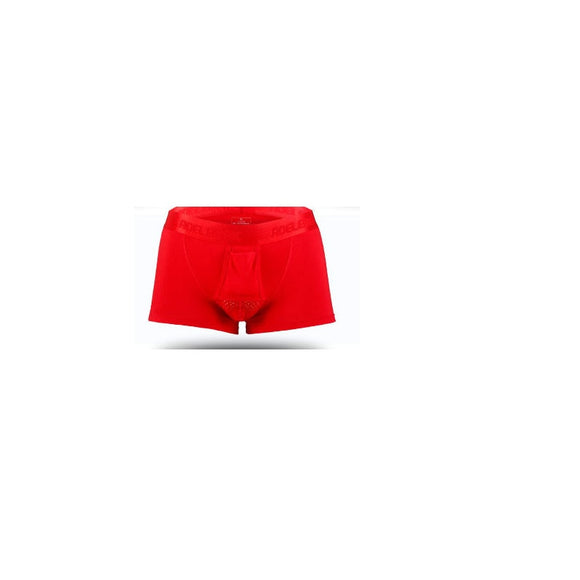 Men's underwear, scrotum support bag function, modal u convex separated boxers Mart Lion Red L 