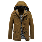Autumn Military Blazer Jacket Mid-length Men's Casual Cotton Washed Coats Army Bomber Suit Jackets Cargo Trench Mart Lion   