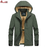 Winter Parkas Men's Warm Streetwear Casual Windbreaker Plus Velvet Bomber Jacket Detachable Hat Hooded Cotton-Padded Coats Mart Lion   