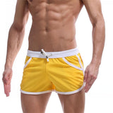 Summer Men's Shorts Casual Home Sleep Bottoms Lightweight Arrow Pants Fitness Bodybuilding Sweatshorts Quick Dry Beach Shorts Mart Lion Yellow M China