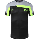 jeansian Sport Tee Shirt Running Gym Fitness Workout Football Short Sleeve Dry Fit Black Mart Lion LSL135-Black US S 