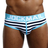 Men's Underwear Briefs Jockstrap Pouch Cuecas Cotton Stripe Panties Thongs Underpants Mart Lion   