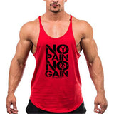 Bodybuilding stringer tank top men's Cotton Gym sleeveless shirt Fitness Vest Singlet sportswear workout tanktop Mart Lion red 175 M 
