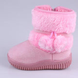 Girls Snow Boots Winter Thick Warm Kids Lobbing Ball Thick Children Autumn Cute Boys Princess Shoes Mart Lion Pink 21 