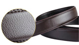 Belt No Buckle for Automatic Buckle Genuine Leather Belts Without Buckle for Men's Women No Buckle 3.5cm Wide Mart Lion - Mart Lion