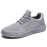 Summer Men's Running Shoes Lace Up Shoes Lightweight Breathable Walking Sneakers Tenis Feminino Zapatos Mart Lion gray 052 36 