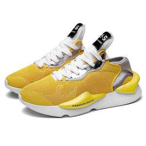 Men's Sneakers Yellow Sock Shoes Platform Casual Shoes Non-slip Sneakers Zapatillas Hombre Mart Lion Yellow 2089-2 36 