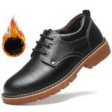 Genuine Leather Men's Casual Shoes Winter Plus Velvet Footwear Brown Boots Designer Shoes Formal Oxford Mart Lion Black for winter 38 