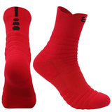 Professional Sports Cycling Sock Outdoor Performance Elite Basketball Fitness Running Athletic Compression Quarter Men Boy Mart Lion Red S US 5-7 EU 31-38 