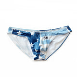 Men's Underwear Ropa Interior Hombre Low-Rise Gay Underwear Underpants Briefs Cueca Masculina Patchwork Slip Homme Mart Lion Blue M 1pc