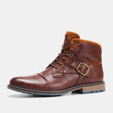 Leather Boots Brand Ankle Mart Lion brown 601 8 