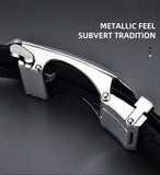 Leather Belt Men's PU + Genuine Leather Automatic Buckle Luxury Waist Belt Strap for Jeans Mart Lion   