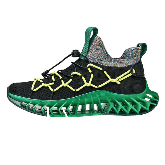 Designer Men's Shoes Blade Running Shoes Anti skid Damping Breathable Sneakers Trend Sport Mart Lion green 18080 39 