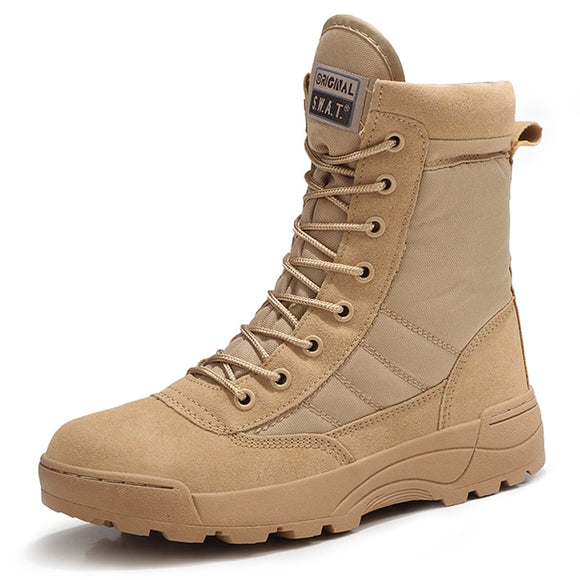  Men's Military Boots Combat Ankle Tactical Shoes Work Safety Motocycle Mart Lion - Mart Lion