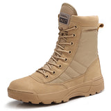 Men's Military Boots Combat Ankle Tactical Shoes Work Safety Motocycle Mart Lion Khaki 36 