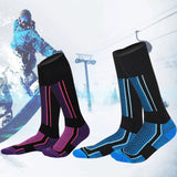 Unisex Thick Cotton Ski Socks Men Women Winter Sports Snowboard Skiing Soccer Socks High Elastic Moisture Absorption Mart Lion   