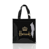 Princess Crown Print PVC Reusable Shopping Purse for Women Eco Friendly Summer Tote Beach Handbags Large Casual Ladies Work Bag Mart Lion   