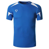 Men's Sport Tee Shirts Running Workout Training Gym Fitness Running Mart Lion LSL3209 Blue US M 